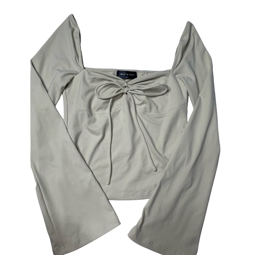 White Fox Boutique Beige Long Sleeve Top